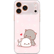 TechTree iPhone 17 Pro Max Uyumlu Sevimli ve Remontik Kediler Baskılı Silikon Kılıf