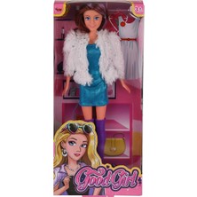 Uravas Store WG-66770 Parlak Elbiseli Ceketli Bebek 29 cm