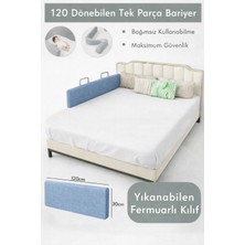 Miralay Yeni Nesil Yatak Bariyeri 120 cm Mavi - Boyalı