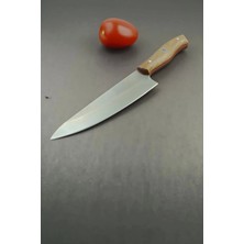 Alp Bıçakçılık Alp Bıçakçılık N690 Profesyonel "Master" Şef Bıçağı - Koyu Kök Ceviz Kabza (29 cm)