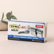 Uravas Store 68 mm Barel Silindir Kilit Nikel Saten 3 Anahtar