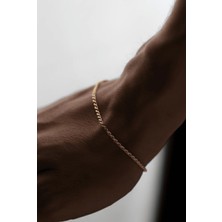 Ricco Jewellery 14 K Gold Kaplama 925 Ayar Gümüş Old Money Halat Bileklik