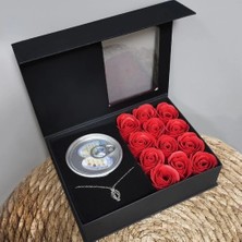 Uravas Store Romantik Gül ve Istiridye Inci Kolye Seti