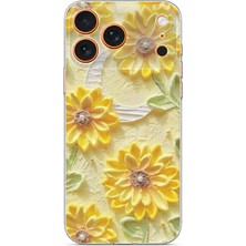 TechTree iPhone 17 Pro Max Uyumlu Rölyef Bahçesi Baskılı Silikon Kılıf