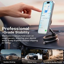 Uravas Store 360 Dönebilen Telefon Tutucu - Ayarlanabilir Mıknatıslı Vakumlu Araç Içi Telefon Tutucu