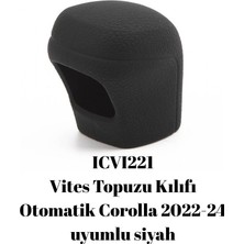 Şahinler Oto Aksesuar Toyota Corolla 2022 - 2024 Uyumlu Otomatik Silikon Vites Topuzu Kılıfı Siyah Şhn