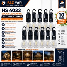 Helios     Hs 4033 Solar LED Ampul – 10’lu Avantaj Paketi