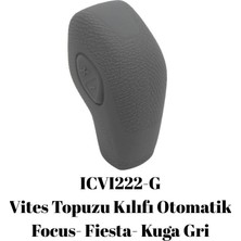 Şahinler Oto Aksesuar Ford Focus Uyumlu Otomatik Silikon Vites Topuzu Kılıfı Gri Şhn