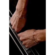 Ricco Jewellery 925 Ayar Gümüş Old Money Tek Dorika Yılan Bileklik