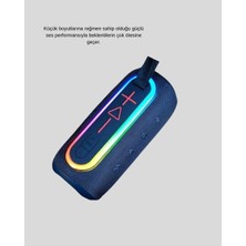 Uravas Store Mini Mavi Bluetooth Hoparlör Şık Görünüm ve Taşınabilir Güçlü Ses