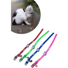 Uravas Store Çıngıraklı Zilli Sevimli Renkli Slikon Kedi Köpek Boyun Tasması
