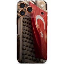 TechTree iPhone 17 Pro Max Uyumlu Dev Türk Bayrağı Baskılı Silikon Kılıf