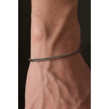 Ricco Jewellery 925 Ayar Gümüş Traşlı Oskitli Tilki Kuyruğu Bileklik