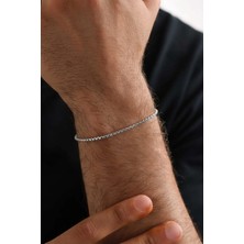 Ricco Jewellery 925 Ayar Gümüş Köşeli Dodge Bileklik