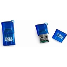 Micro Sd Kart Okuyucu Sdxc Tf USB 2.0 T-Flash Microsd Transflash Hafıza Kartı Okuyucu Adaptör Yazıcı Mini Android Telefon Kamera Pda Mp3 Mp4 Pc Mac Tablet Tv Kutusu Uyumlu Mavi