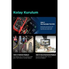 Uravas Store Park Modu Kablosu Type-C Akü Sigorta Bağlantı Kablosu Araç Içi Kamera Tüm Kameralara Uyumlu