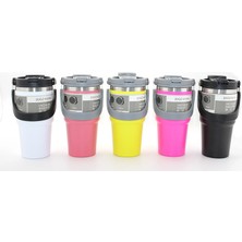 Uravas Store 900 ml Taşıma Kulplu Paslanmaz Çelik Termos Mug - Vakumlu Isı Yalıtımlı Bardak ALK3137
