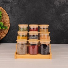 Empressco Bambu Kapaklı 9'lu Baharatlık Seti