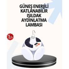 Uravas Store Katlanabilir 5 Kanatlı Solar LED Bahçe ve Kamp Lambası