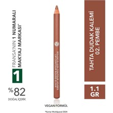 Yves Rocher Kremsi Dokulu Saten Bitişli Uzun Süre Kalıcı Tahta Dudak Kalemi 1.1 G Pembe