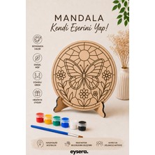 Eysera Ahşap Mandala Kelebek Boyama Seti - Aktivite Etkinlik Sanat