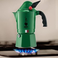2762 Moka Express Alpina (Dağ Avcıları Korpları) Espresso Pişirici, Alüminyum, Yeşil