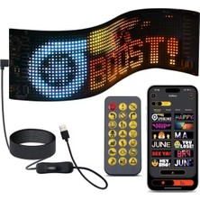 Uravas Store LED Panel Cama Yapışan Telefon Kontrollü LED Ekran Panel 16*64 LED Sayısı