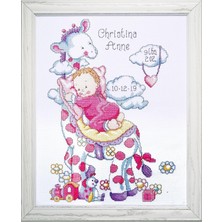 Usa Ürün – Zürafa Birth Kayıt Counted Cross Stitch Kit-11 X14 14 Count