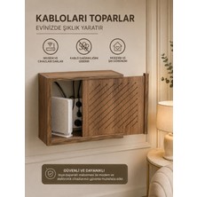 Wifi Modem Kutusu Kablo Düzenleyici Duvar Tipi Priz ve Modem Gizleme Kutusu