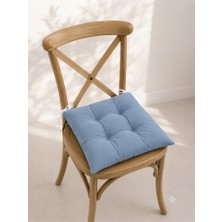 Mayse 6'lı Sandalye Minderi 40X40 cm – Yumuşak Dolgulu, Yıkanabilir, Bağcıklı, Mutfak, Balkon, Bahçe ve Yemek Odası Için