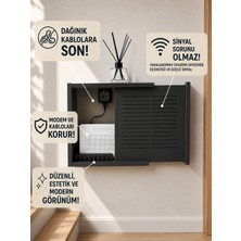 Wifi Modem Kutusu Kablo Düzenleyici Duvar Tipi Priz ve Modem Gizleme Kutusu