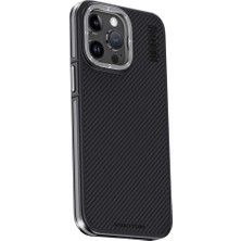 Uravas Store Joko Apple Iphone 15 Pro Max Kılıf Aramid 600D Kevlar Karbon Fiber Magsafe Kapak - Gri