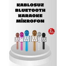 Uravas Store Kablosuz Bluetooth Karaoke Mikrofon Yankı Efektli