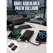20.000 Mah LED Işıklı LCD Ekran USB Girişli Type-C Lightning Powerbank Yeni Nesil