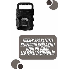 Uravas Store Kablosuz Bluetooth Hoparlör Ses Bombası Rgb Işıklı Taşınabilir Yüksek Ses Kaliteli
