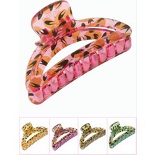 Uravas Store Çiçek Desenli Oval Mandal Toka 8 cm