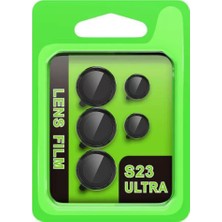 Uravas Store Newface Samsung Galaxy S23 Ultra Raze Metal Kamera Lens - Siyah