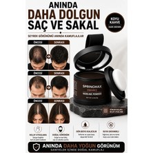 SpringMax Yeni Nesil Saç Dolgunlaştırıcı Saç Kapatıcı Koyu Kahve Pudra | Seyrek Sakal Saçlar İçin | Dip Boya Etkili Beyaz Kapatıcı Suda Çıkmaz