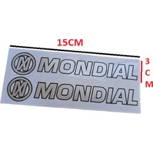 Motosvn Mondıal Amblem Yazı  Etiket 15 x 3  Yeni Model 2 Li Takım