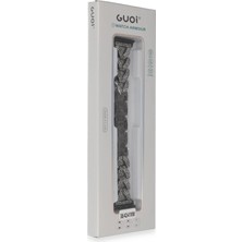 Uravas Store Mey Ithalat®   Watch 38MM Node Taşlı Kordon - Siyah
