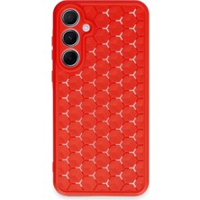 Uravas Store Mey Ithalat®  Samsung Galaxy A35 5g Kılıf Petek Silikon Kapak - Kırmızı