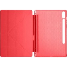 Uravas Store Mey Ithalat®  Samsung Galaxy X510 Tab S9 Fe 11 Kılıf Kalemlikli Mars Tablet Kılıfı - Kırmızı