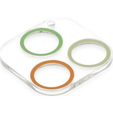 Uravas Store Mey Ithalat®   iPhone 13 Pro Renkli Kamera Lens Koruma Cam - Sarı-Turuncu