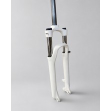 Heugers Sr Suntour 26\" SF13 Xcm-Lo 100MM Kilitlenebilir Amortisörlü Maşa - Mat Beyaz
