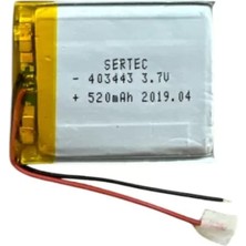 Uravas Store 403443 3.7V 520 Mah Li-Polymer Pil DEVRELI/1.5A