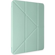 Uravas Store Ipad 10.2 (8.nesil) Kılıf Kalemlikli Mars Tablet Kılıfı - Açık Yeşil