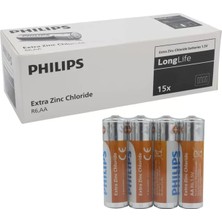Uravas Store Philips Extra Zinc-Carbon Kalın Saat Kalem Pili Aa (60'lı Paket)