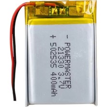 Uravas Store Powermaster 502535 3.7 Volt 400 Mah Lityum Polimer Pil