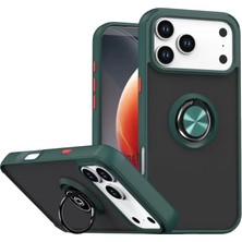Uravas Store Iphone 17 Pro Montreal Yüzüklü Silikon Kapak - Yeşil