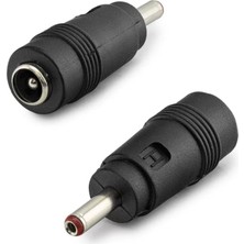 Uravas Store Notebook Adaptör Ucu Çevirici 3.5*1.35 (M) To 5.5*2.5 (F) 10LU Paket Siyah HDX1314